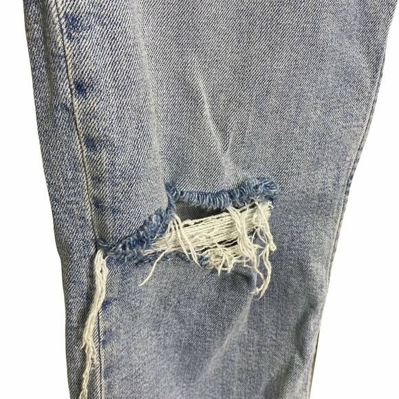 Re/Done Women Jean Originals 70s Stove Pipe 5 Button Fly High Rise Light Wash 30 - Picture 3 of 7